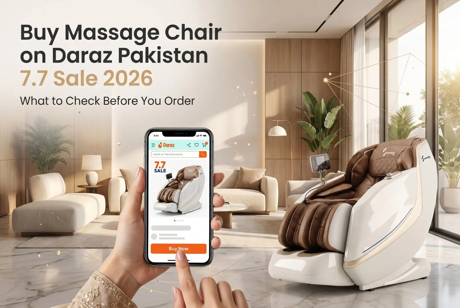 Buy Massage Chair on Daraz Pakistan 7.7 Sale 2026
