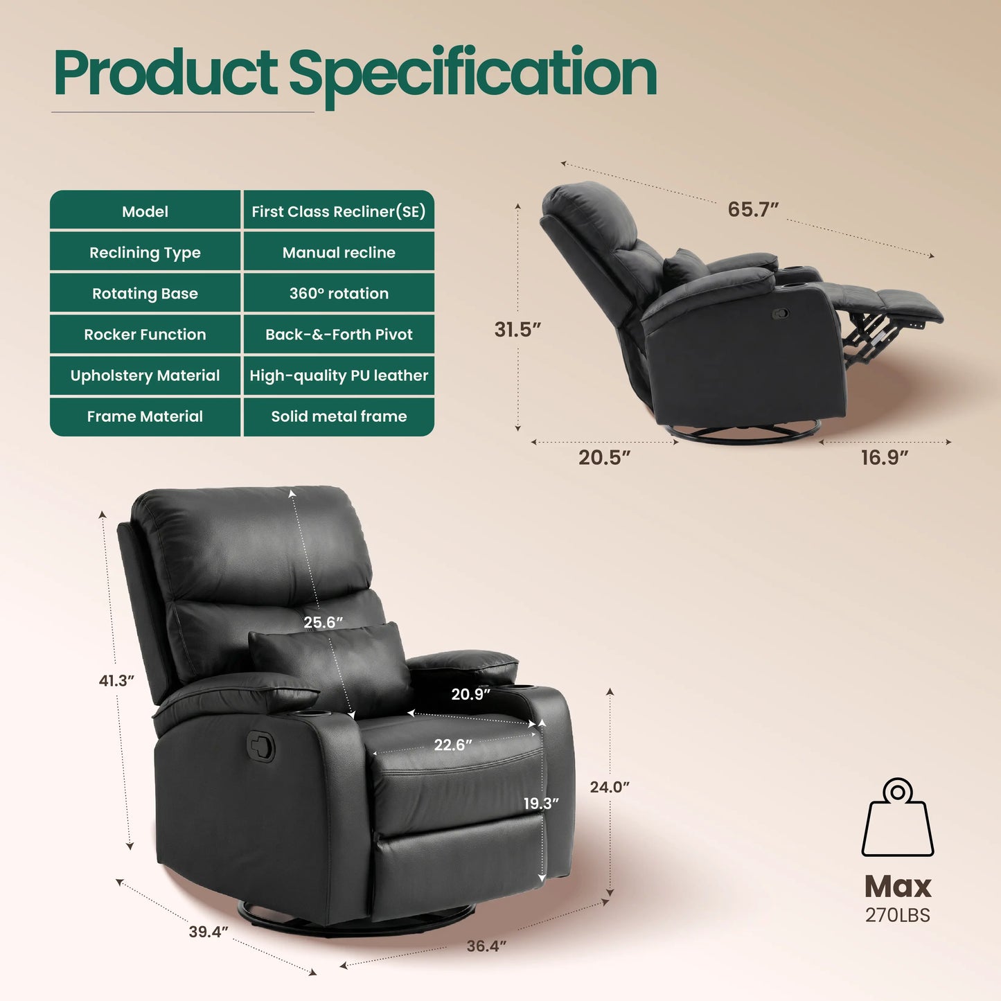 First Class Recliner Sofa (Special Edition)