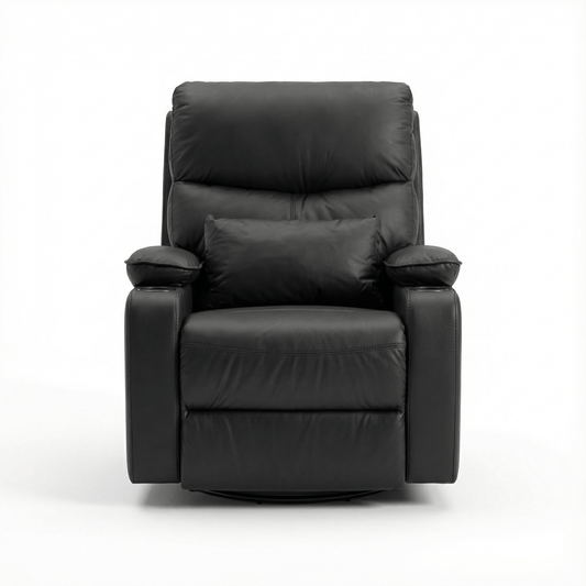 First Class recliner chair black special edition front view