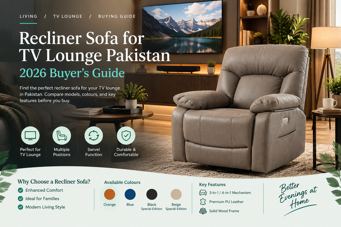 Recliner sofa for TV lounge