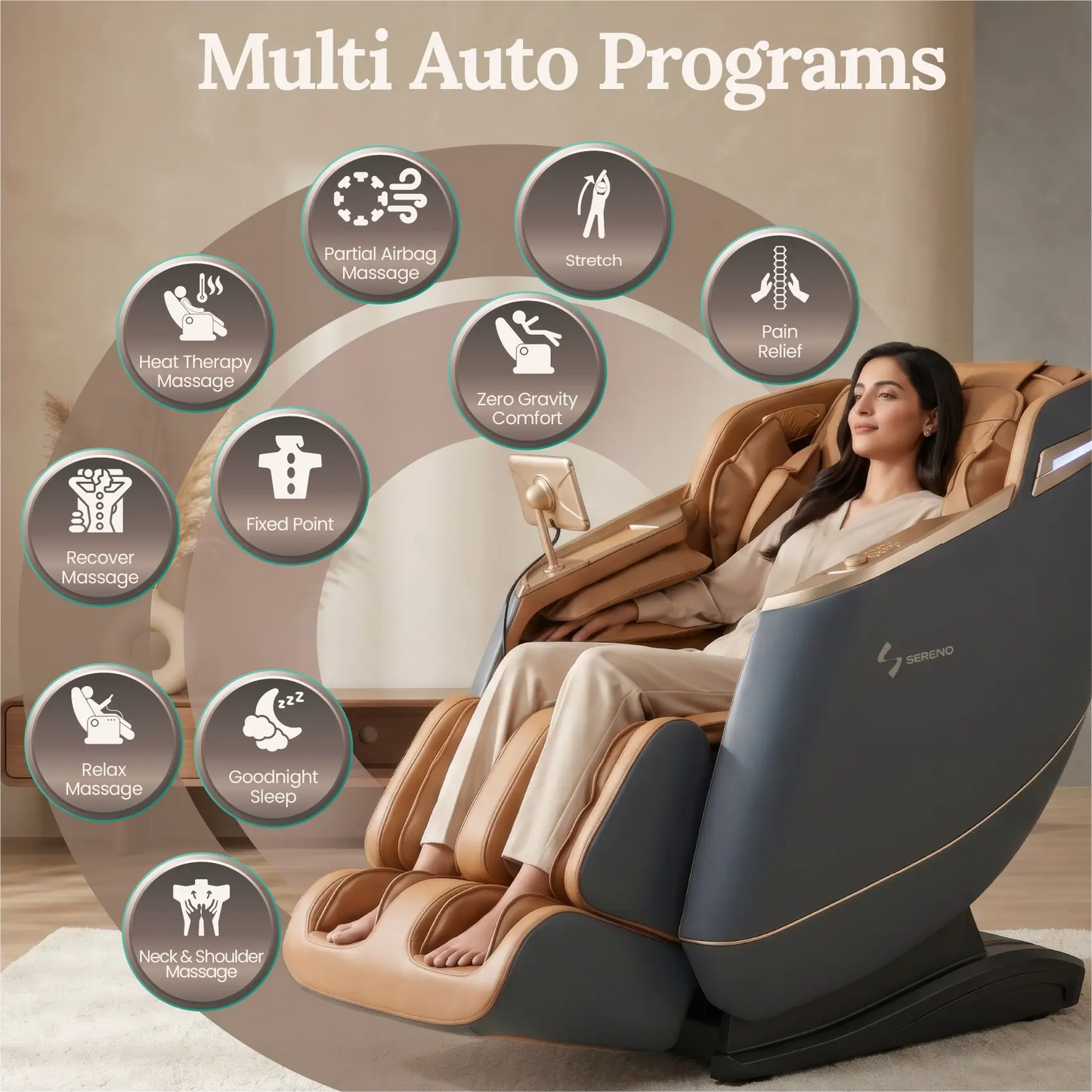 Enzonia+ SL Track Full Body Massage Chair (Black)