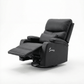 First Class relaxing recliner chair black fully reclined position

