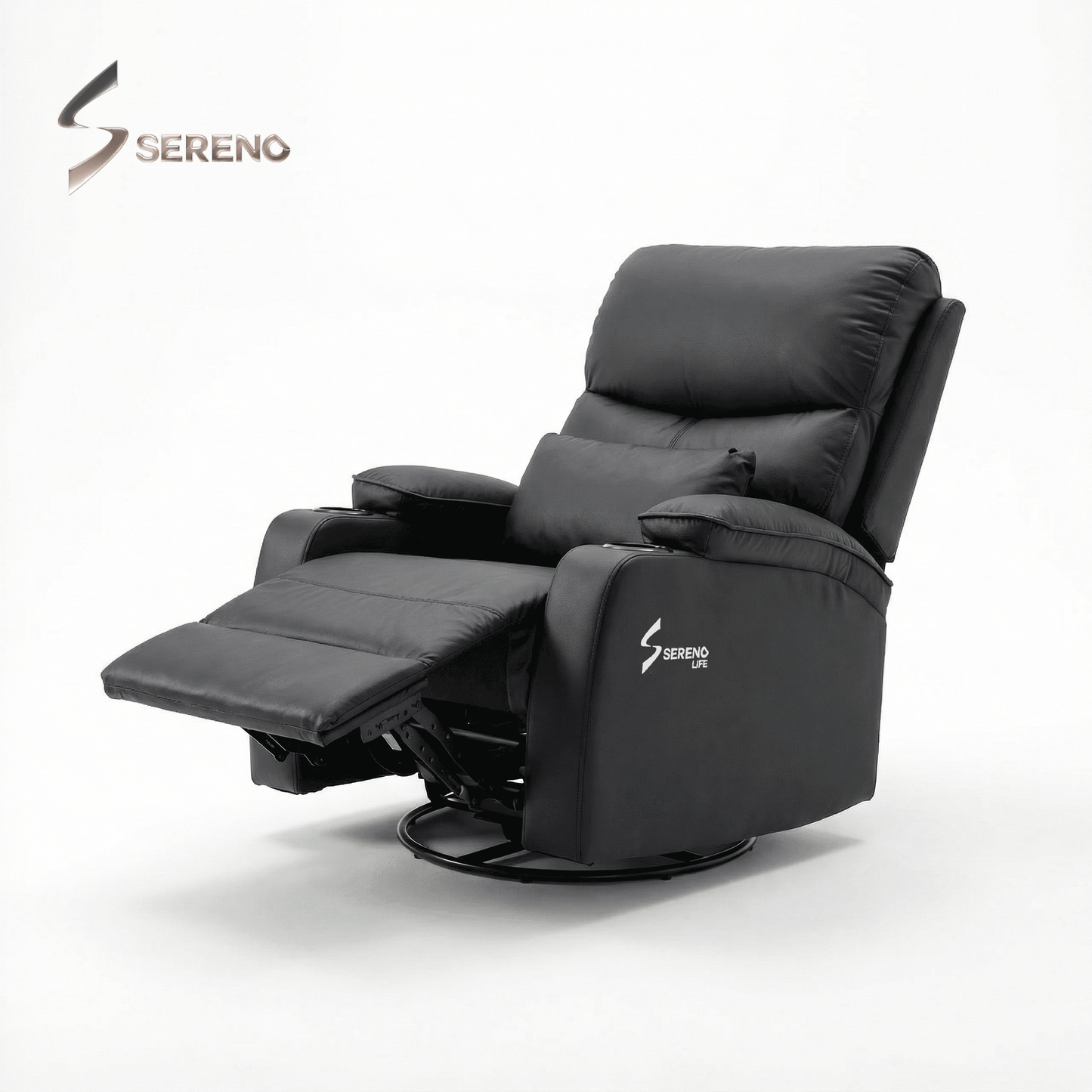 First Class recliner sofa black side profile design
